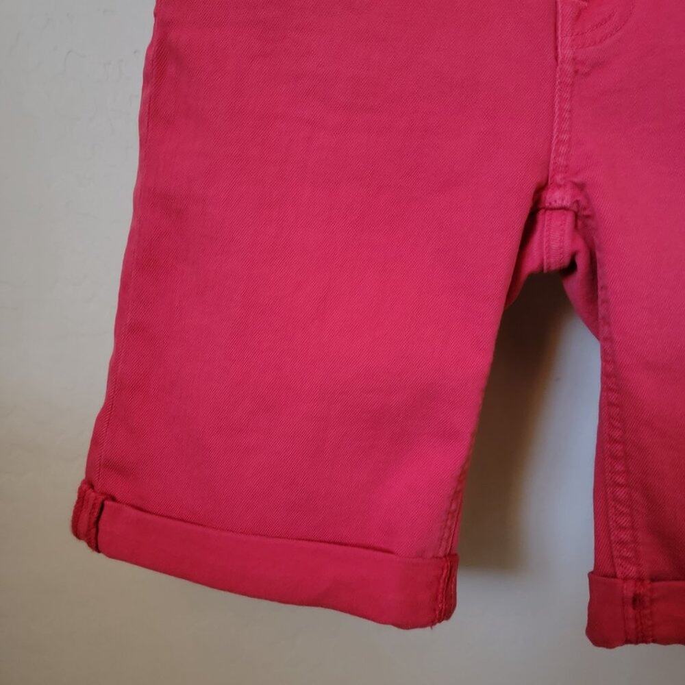 Jen 7 by 7 For All Mankind Red Jean Rolled Cuff Bermuda Shorts - Picture 4 of 16